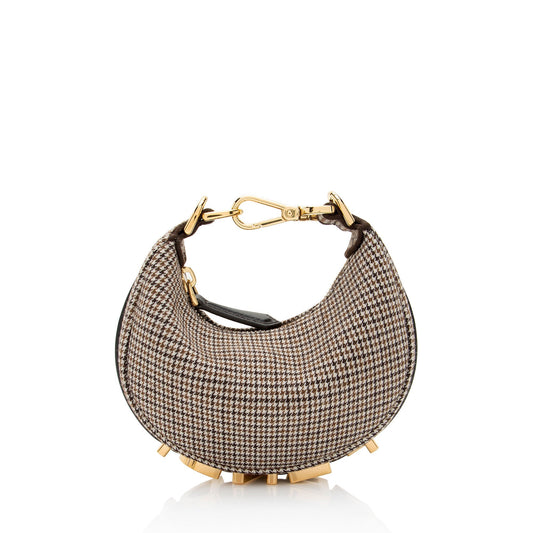 Luxury FendiFabric Fendigraphy Nano Hobo (SHF-N6cAIe)