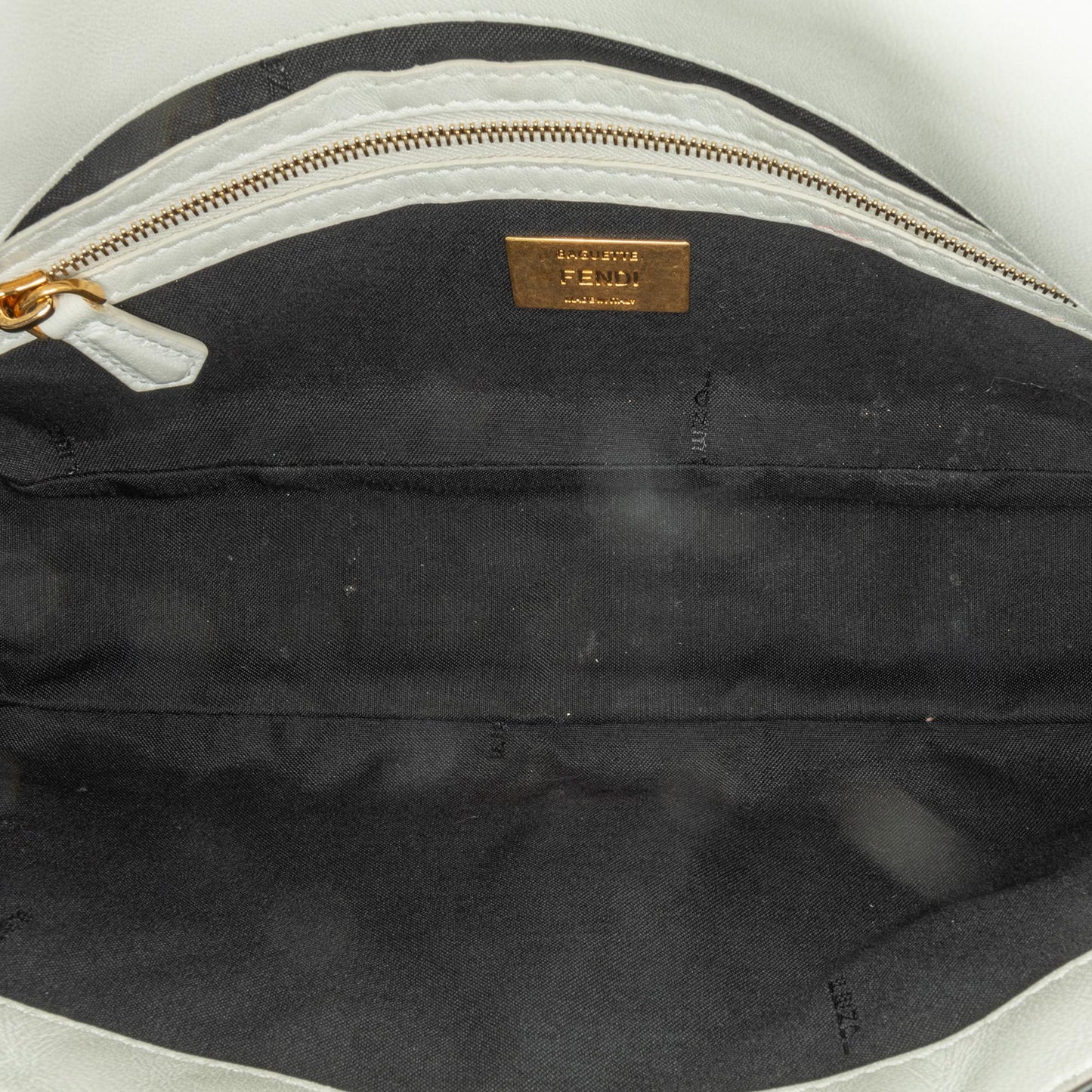 Luxury FendiJoshua Vides California Sky Medium Embossed Baguette Satchel (SHG-RIAO8l)