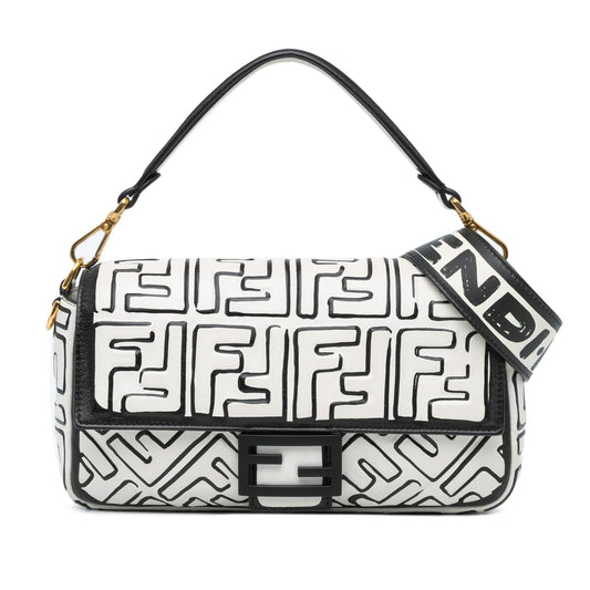 Luxury FendiJoshua Vides California Sky Medium Embossed Baguette Satchel (SHG-RIAO8l)