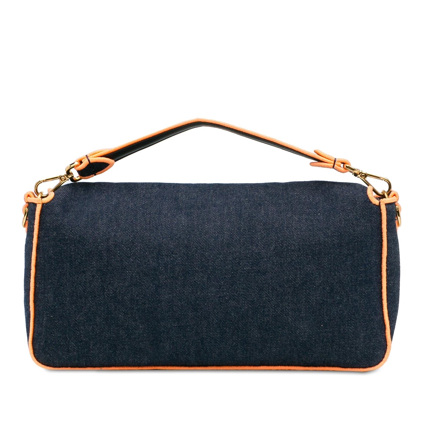 Luxury FendiLarge Denim Baguette Satchel (SHG-Fm5Rer)