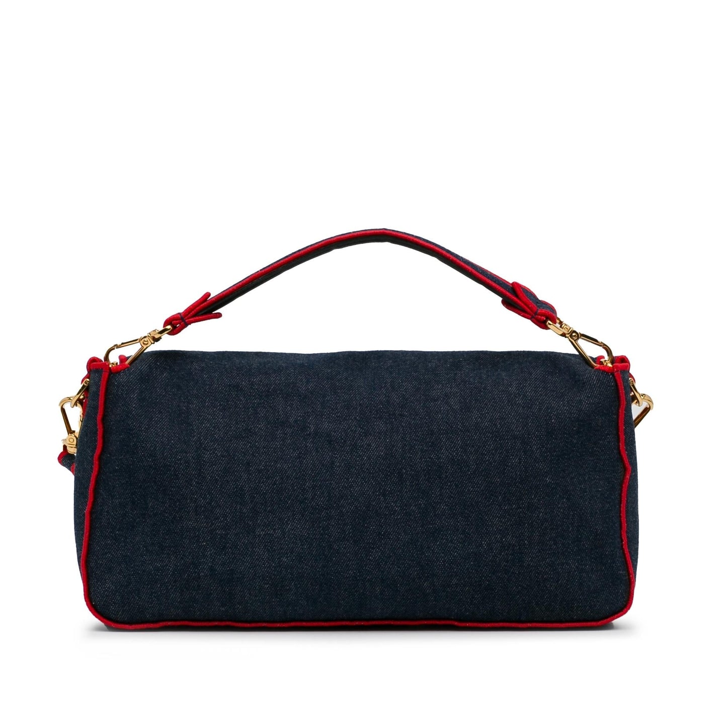Luxury FendiLarge Denim Baguette Satchel (SHG-0IShmW)