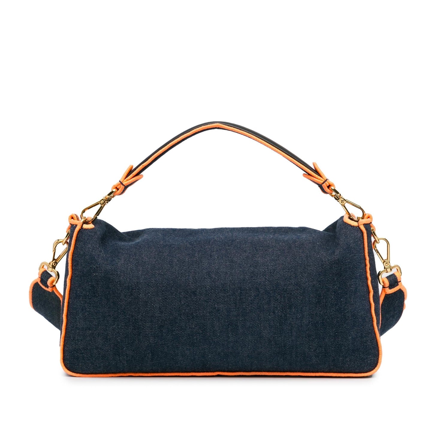 Luxury FendiLarge Denim Baguette Satchel (SHG-KcMfCV)