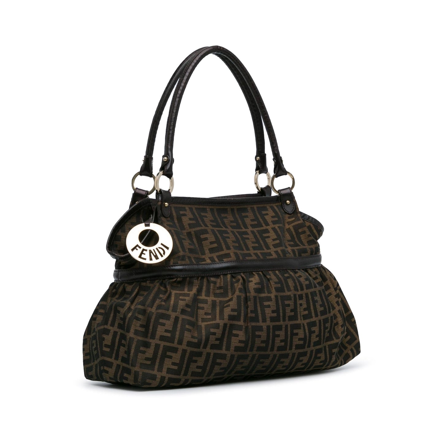 Luxury FendiLarge Zucca Canvas Chef Shoulder Bag (SHG-fxpyVR)