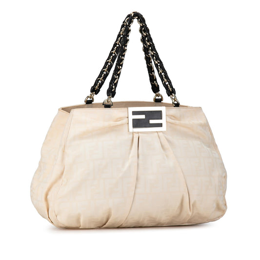 Luxury FendiLarge Zucca Canvas Mia Tote (SHG-TOEhpT)