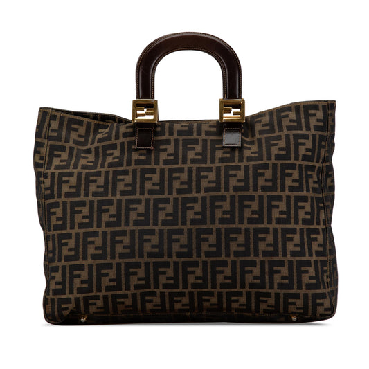 Luxury FendiLarge Zucca Canvas Twins Tote (SHG-ELkjPf)
