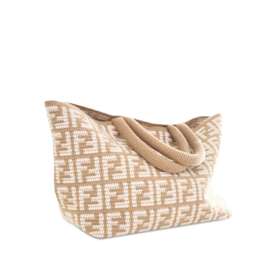 Luxury FendiLarge Zucca Cashmere Shopper Tote (SHG-BVm1Iv)