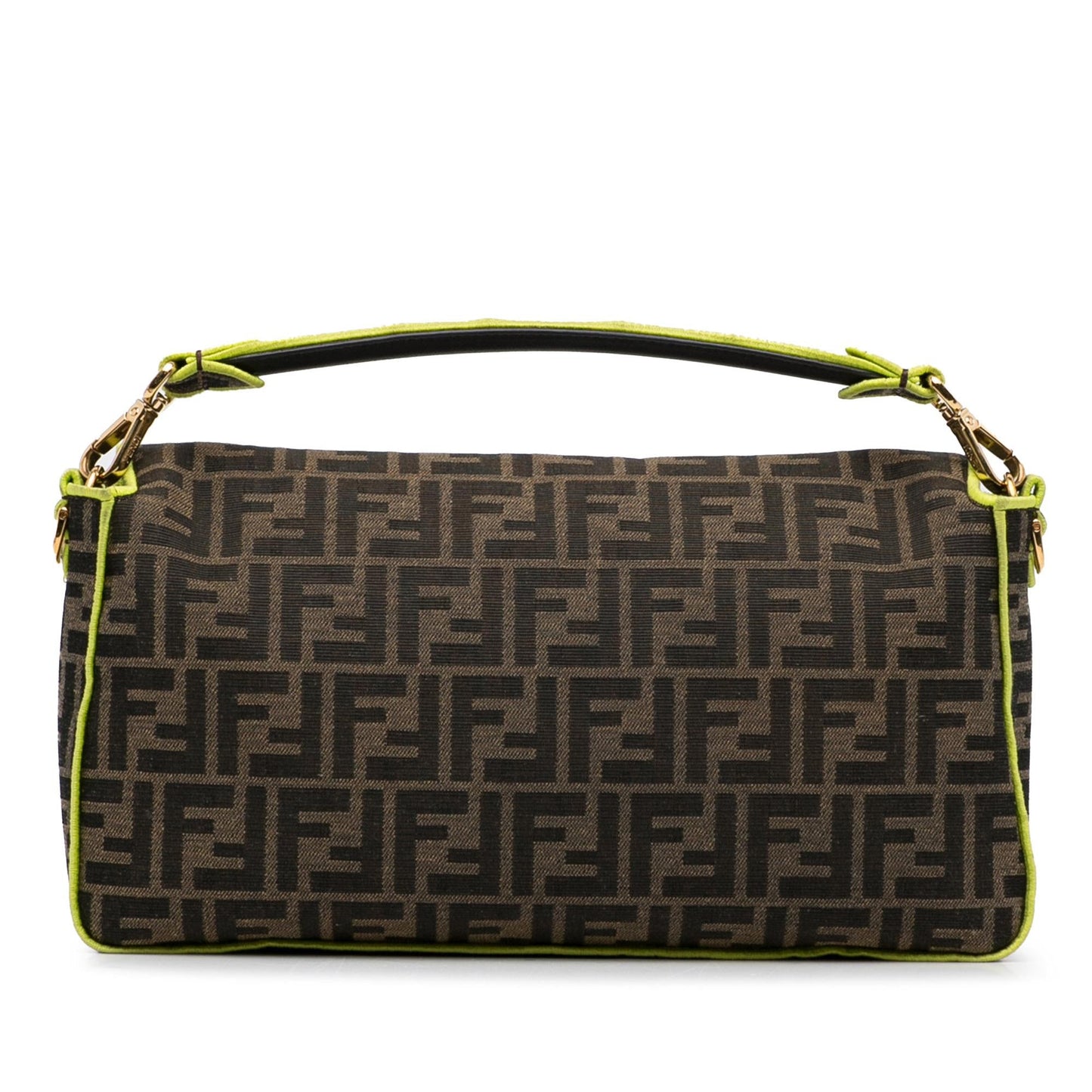 Luxury FendiLarge Zucca Fluo Trim Baguette Satchel (SHG-QDucxW)