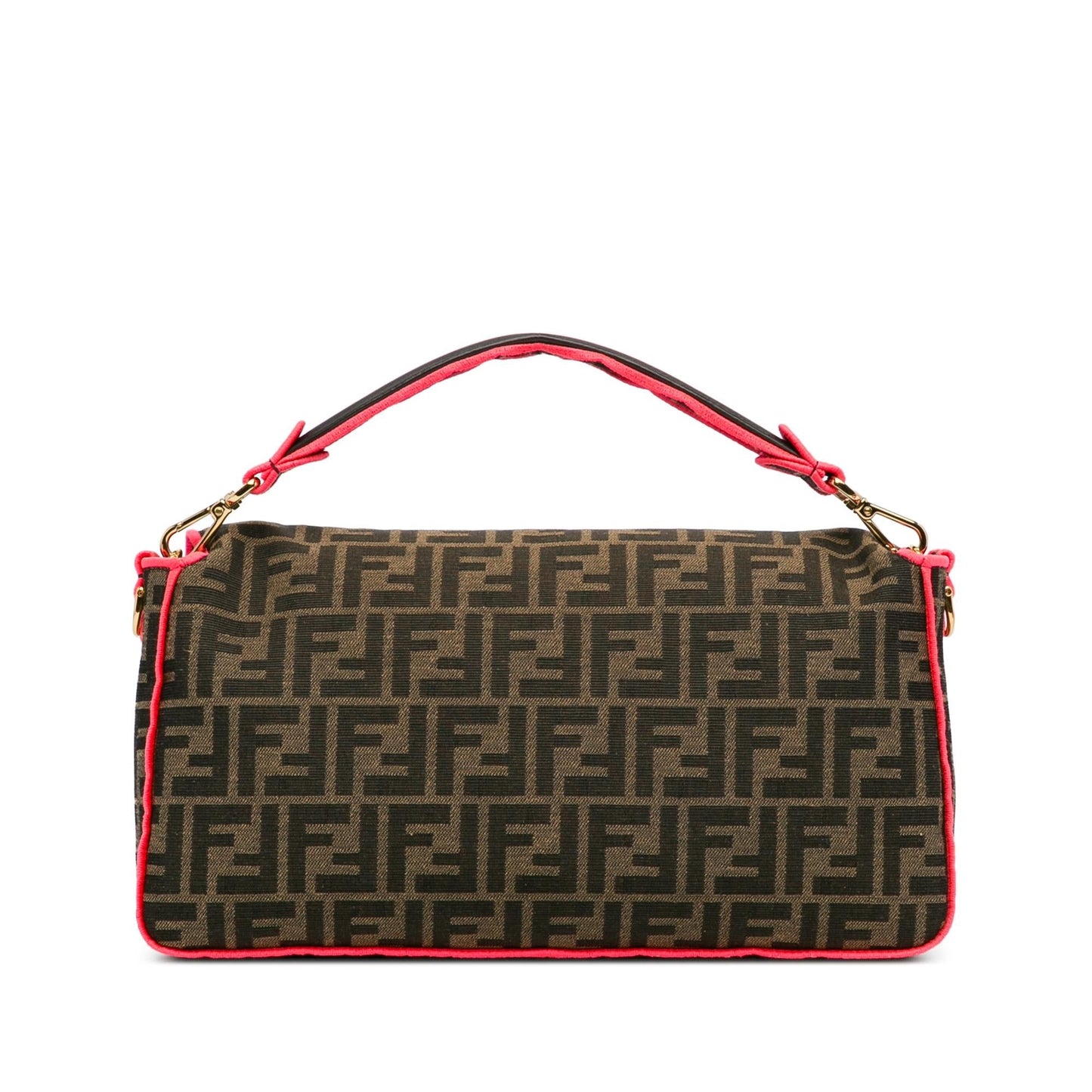 Luxury FendiLarge Zucca Fluo Trim Baguette Satchel (SHG-I7R65K)