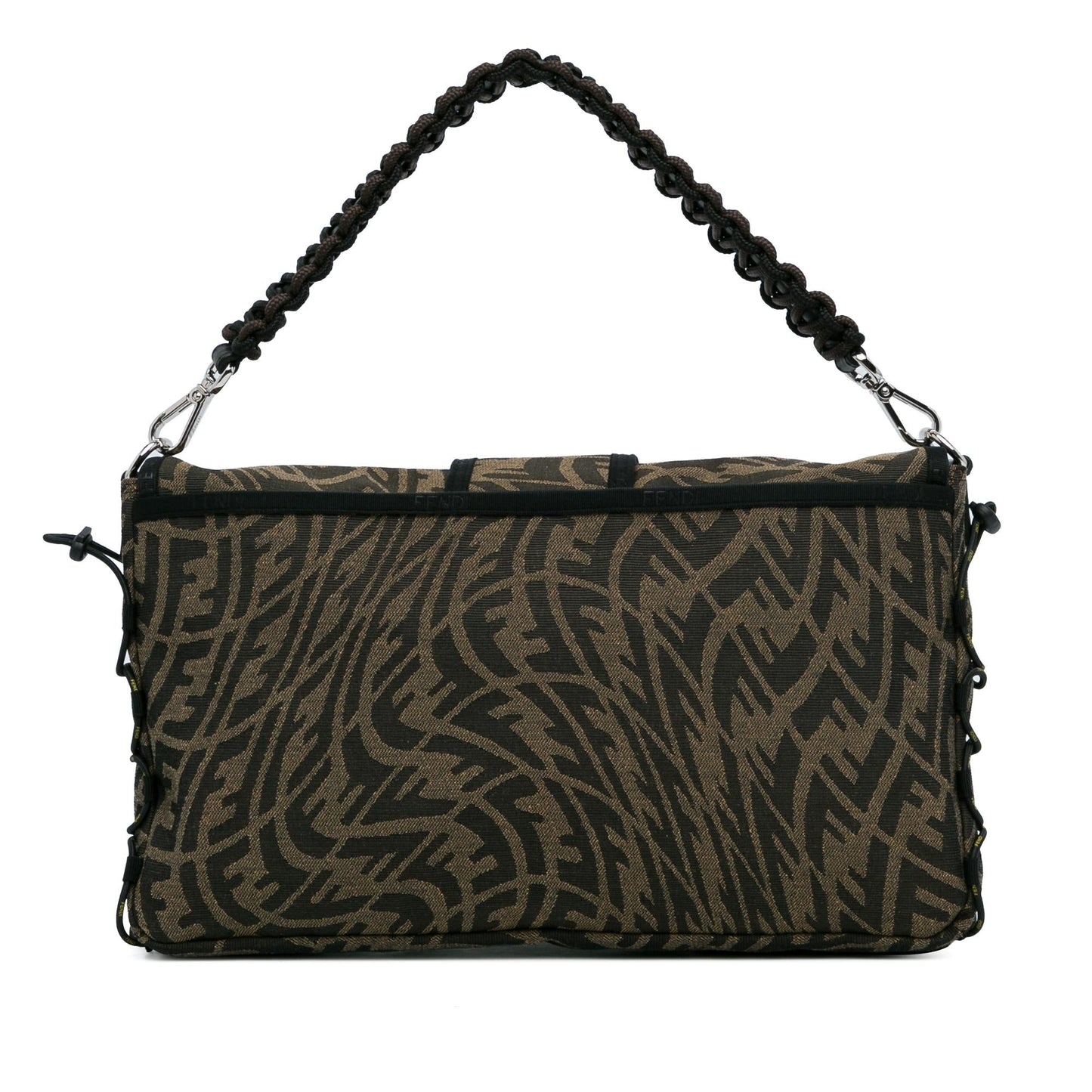 Luxury FendiLarge Zucca Vertigo Mesh Baguette Satchel (SHG-dmuY2A)