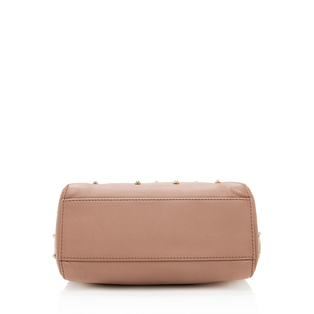 Luxury FendiLeather Crystal Peekaboo XS Shoulder Bag (SHF-19840)