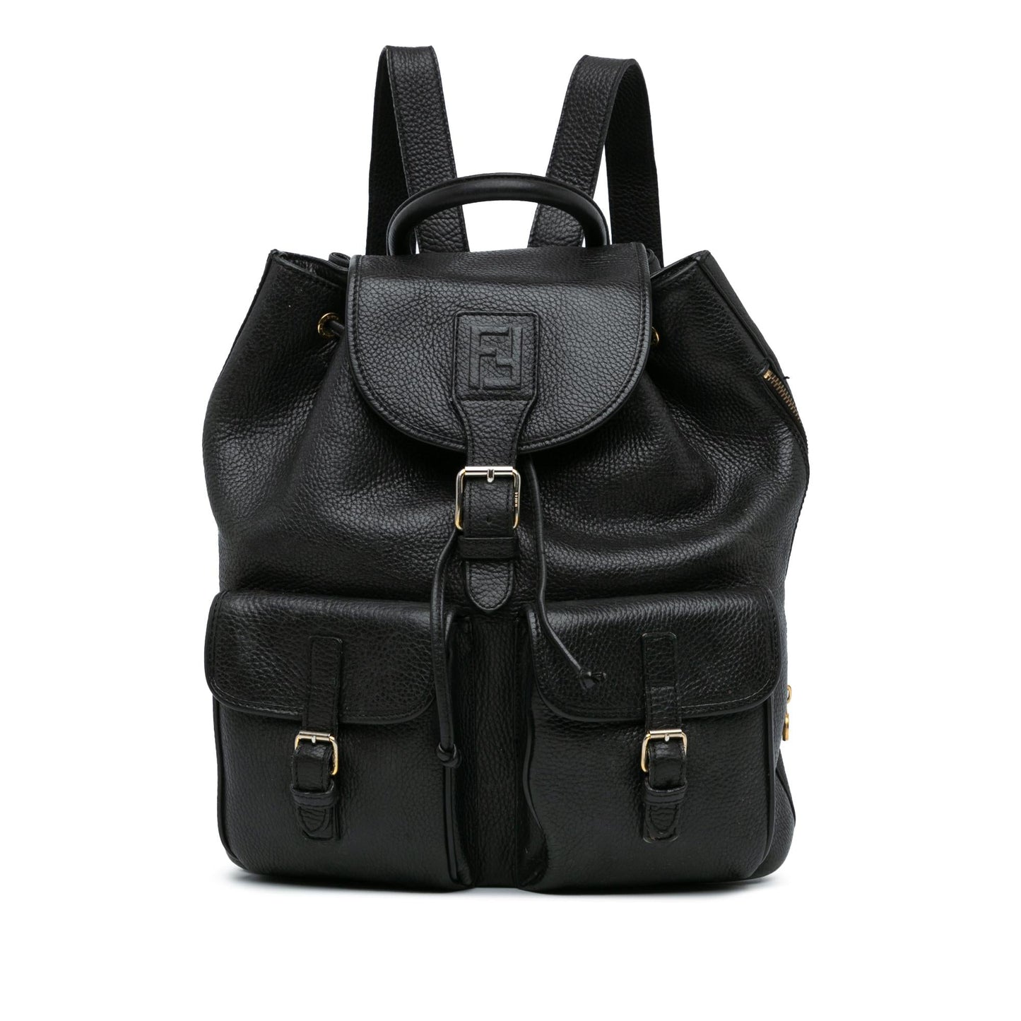 Luxury FendiLeather Drawstring Backpack (SHG-hBWU1r)