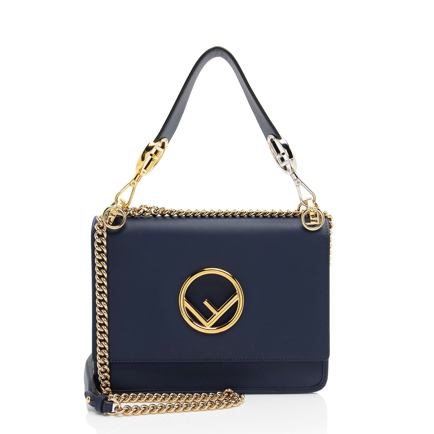 Luxury FendiLeather Kan I F Medium Shoulder Bag (SHF-GDnKcj)