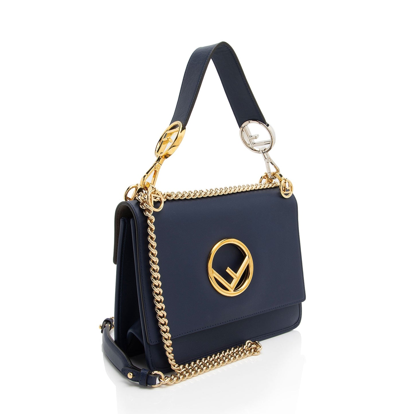 Luxury FendiLeather Kan I F Medium Shoulder Bag (SHF-GDnKcj)