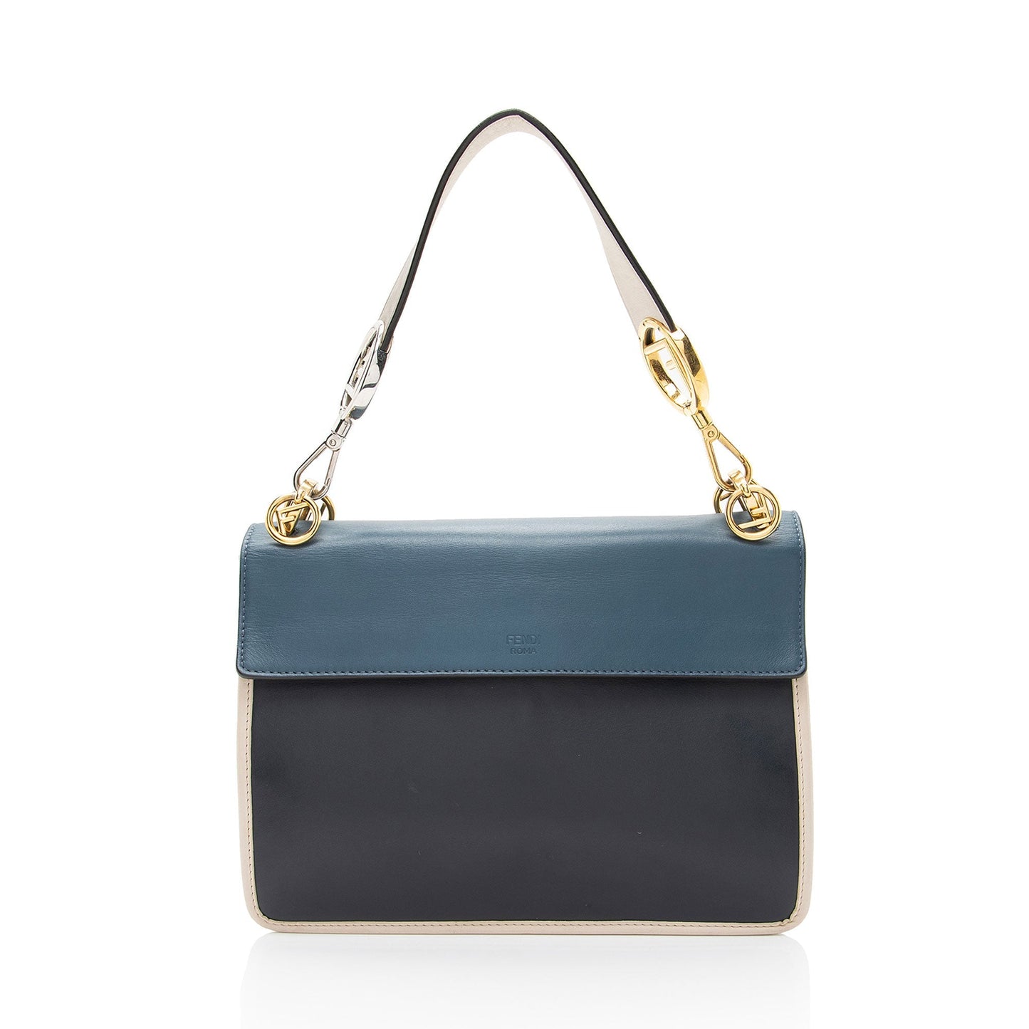 Luxury FendiLeather Kan I F Medium Shoulder Bag (SHF-odjd0J)