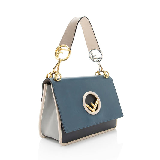 Luxury FendiLeather Kan I F Medium Shoulder Bag (SHF-odjd0J)