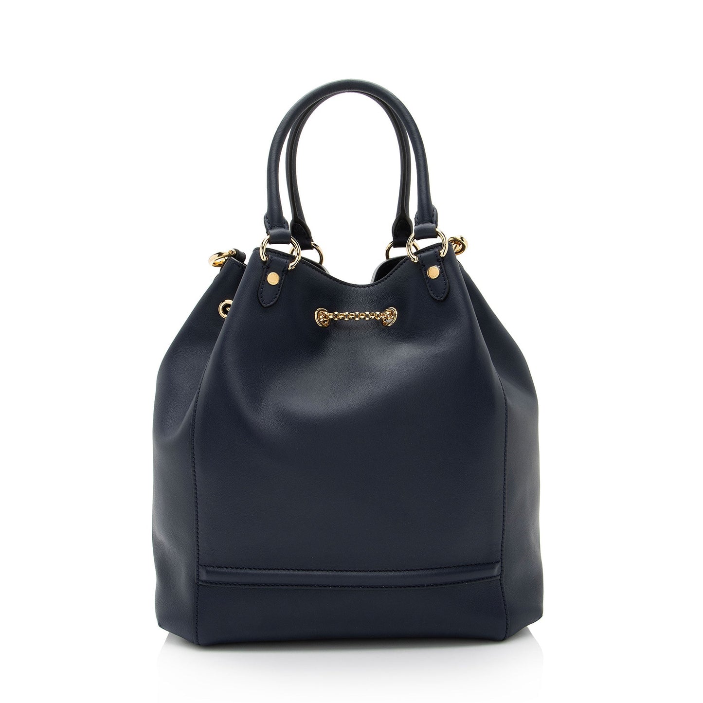Luxury FendiLeather Karligraphy Chain Bucket Bag (SHF-9MnXHw)