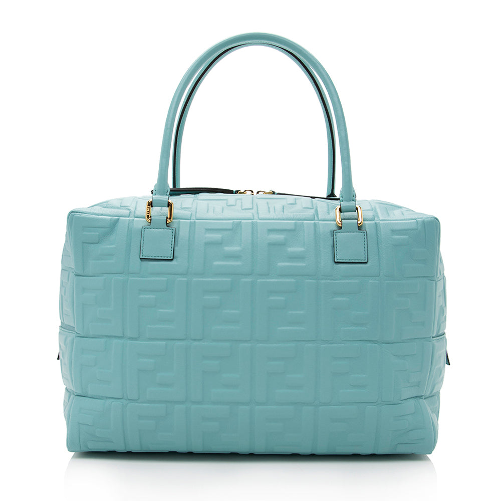 Luxury FendiLeather Large Boston Satchel (SHF-17553)
