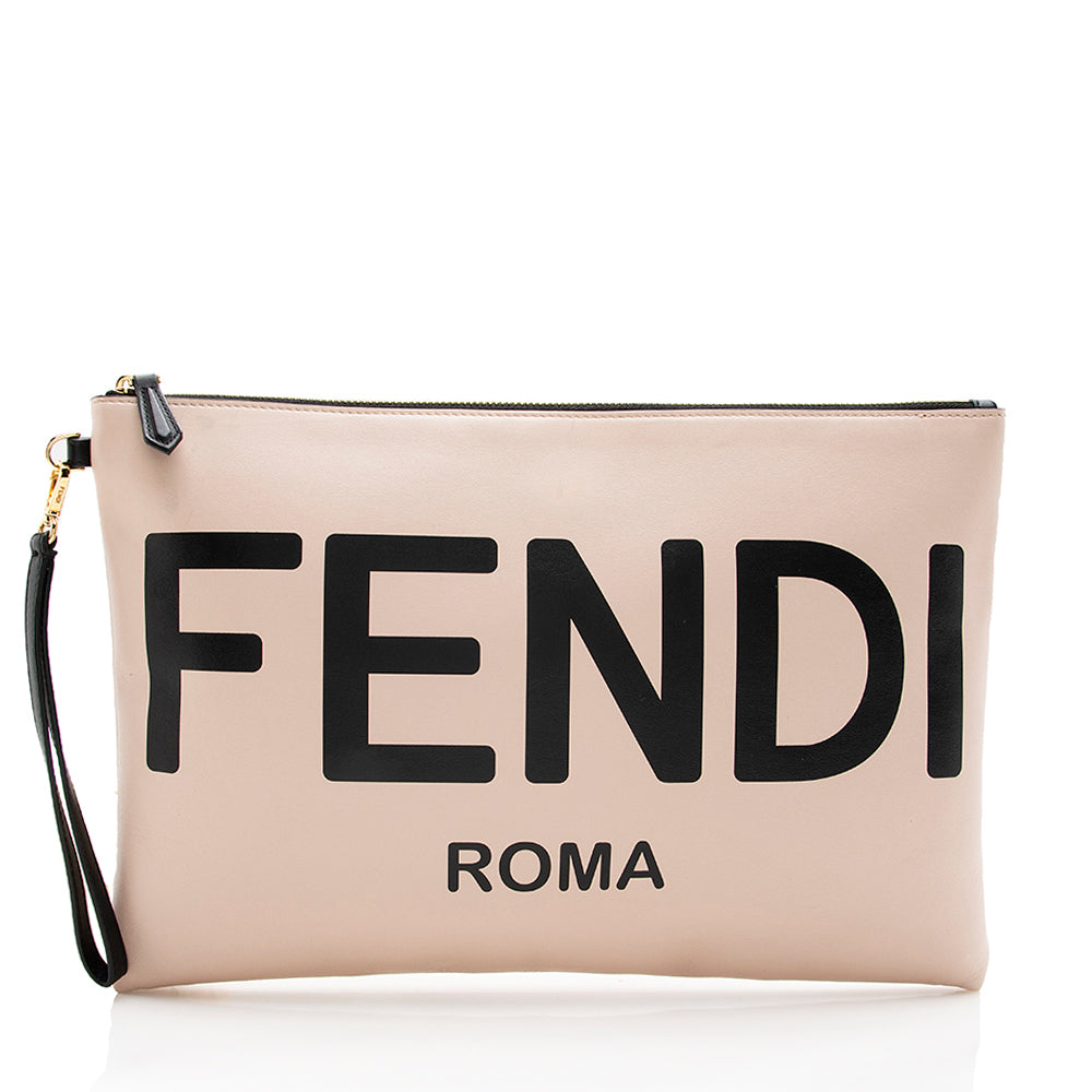 Luxury FendiLeather Logo Pouch (SHF-16970)