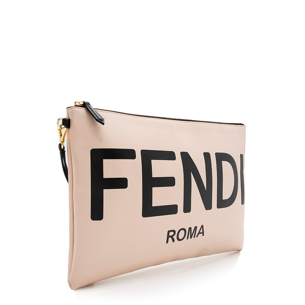 Luxury FendiLeather Logo Pouch (SHF-16970)