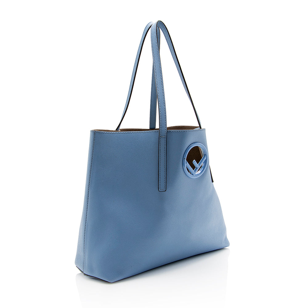 Luxury FendiLeather Logo Shopper Tote (SHF-14080)