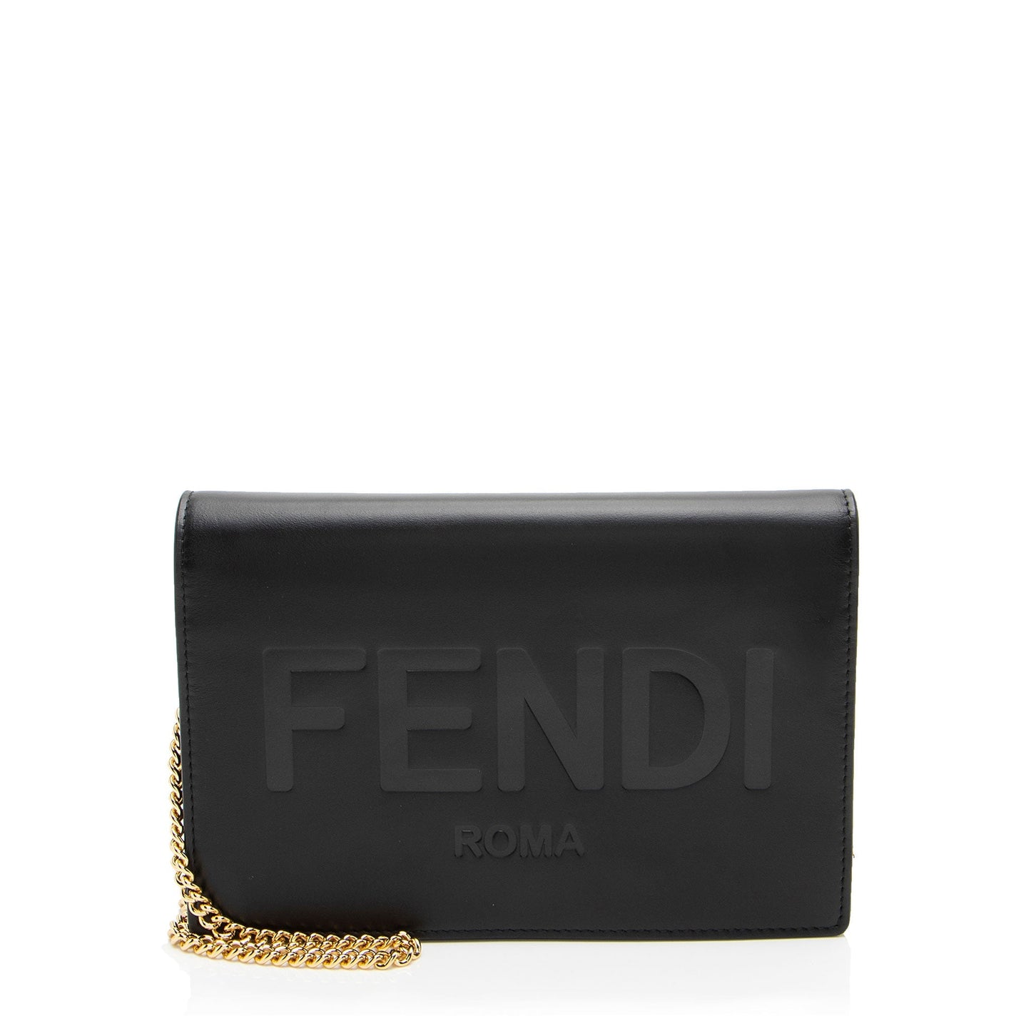 Luxury FendiEmbossed Vitello King Logo Wallet on Chain (SHF-23qfv8)