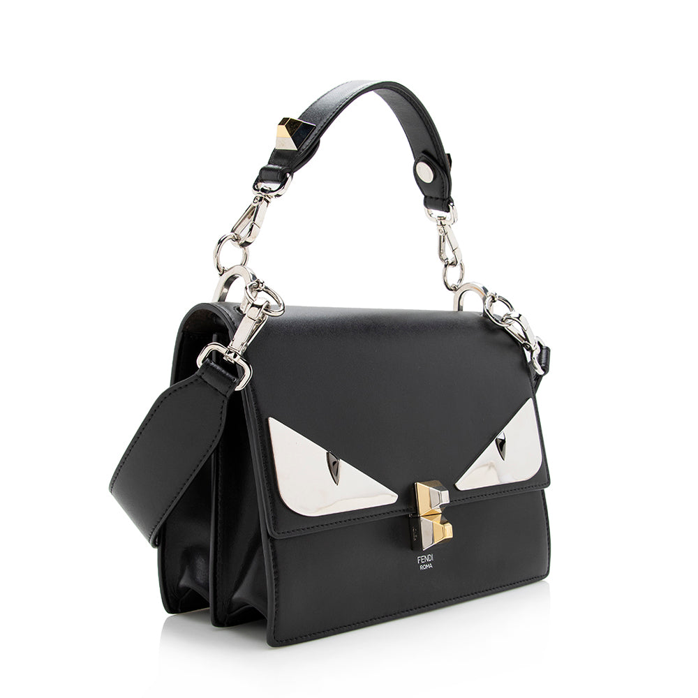 Luxury FendiLeather Monster Eyes Kan I Medium Shoulder Bag (SHF-16010)