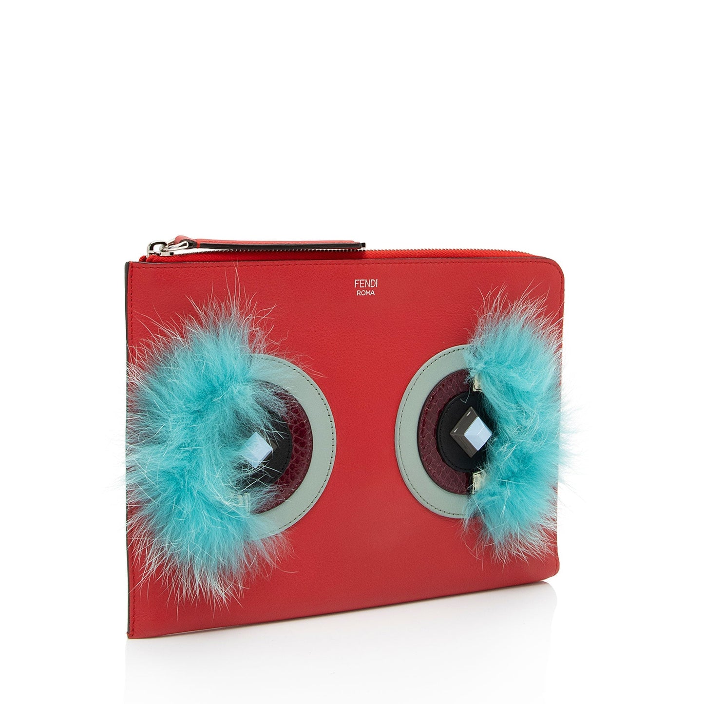 Luxury FendiLeather Monster Zip Clutch (SHF-1L3C25)