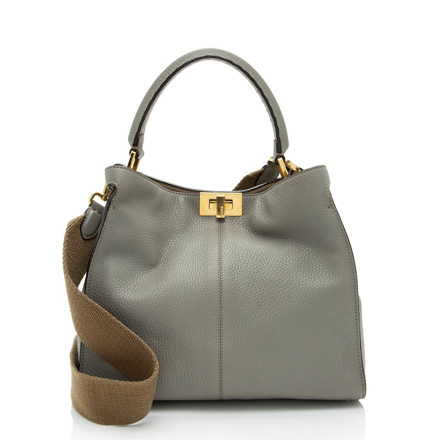 Luxury FendiLeather Peekaboo X Lite Medium Satchel (SHF-oEYida)