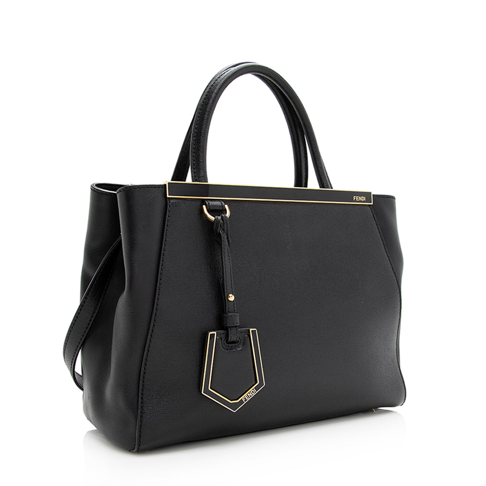 Luxury FendiLeather Petite 2Jours Tote (SHF-20149)