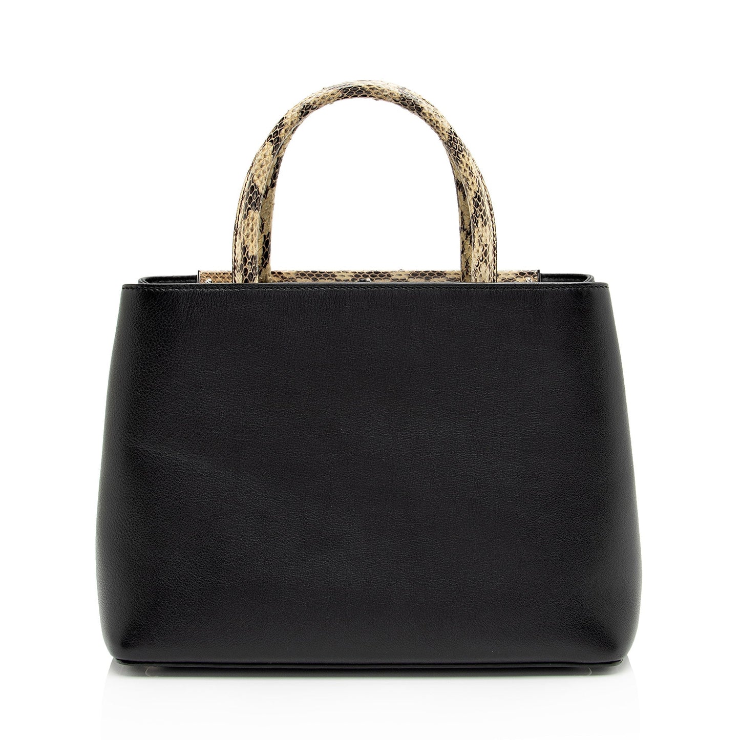 Luxury FendiLeather Python Flowerland Petite 2Jours Tote (SHF-Gcyu5G)