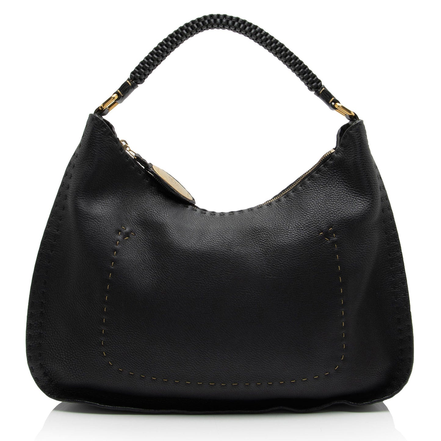 Luxury FendiLeather Selleria Hobo (SHF-Xh4Dib)