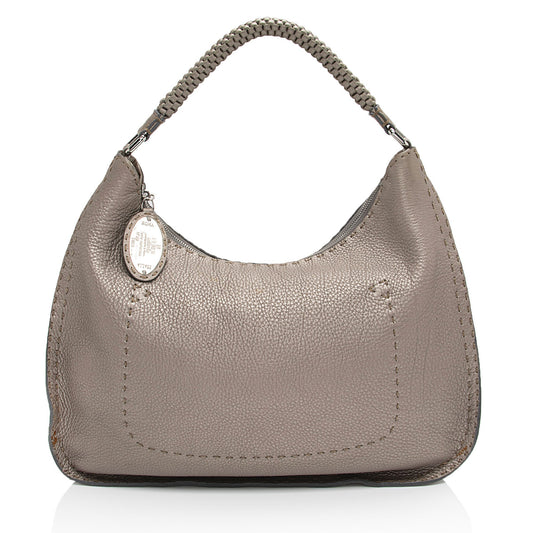 Luxury FendiLeather Selleria Hobo (SHF-HKCQsO)