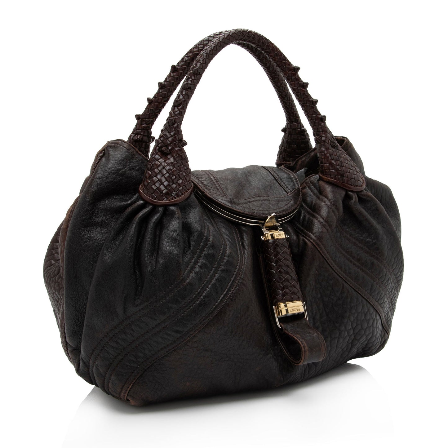 Luxury FendiLeather Spy Satchel (SHF-1314Gg)