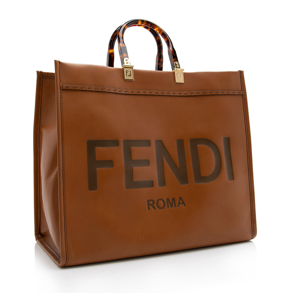 Luxury FendiLeather Sunshine Large Shopper Tote (SHF-18055)
