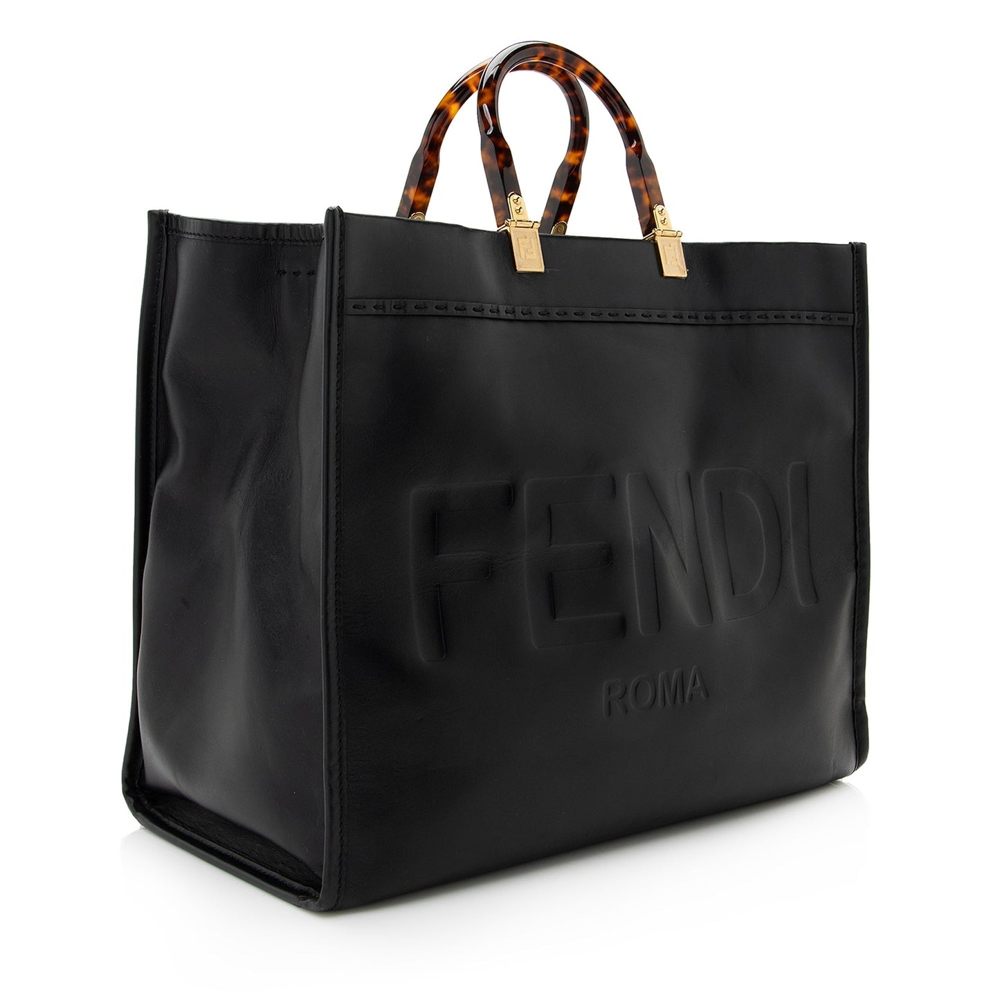 Luxury FendiLeather Sunshine Large Shopper Tote (SHF-22666)
