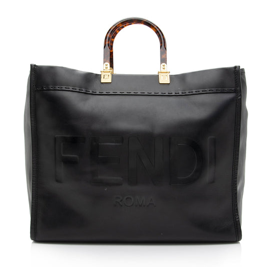 Luxury FendiLeather Sunshine Large Shopper Tote (SHF-DQT17B)