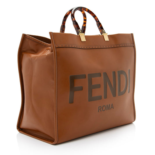 Luxury FendiLeather Sunshine Large Shopper Tote (SHF-H9Z314)