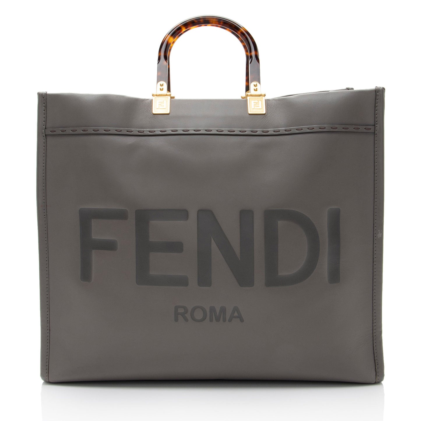Luxury FendiLeather Sunshine Large Shopper Tote (SHF-V85fxB)