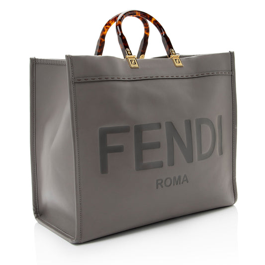 Luxury FendiLeather Sunshine Large Shopper Tote (SHF-V85fxB)
