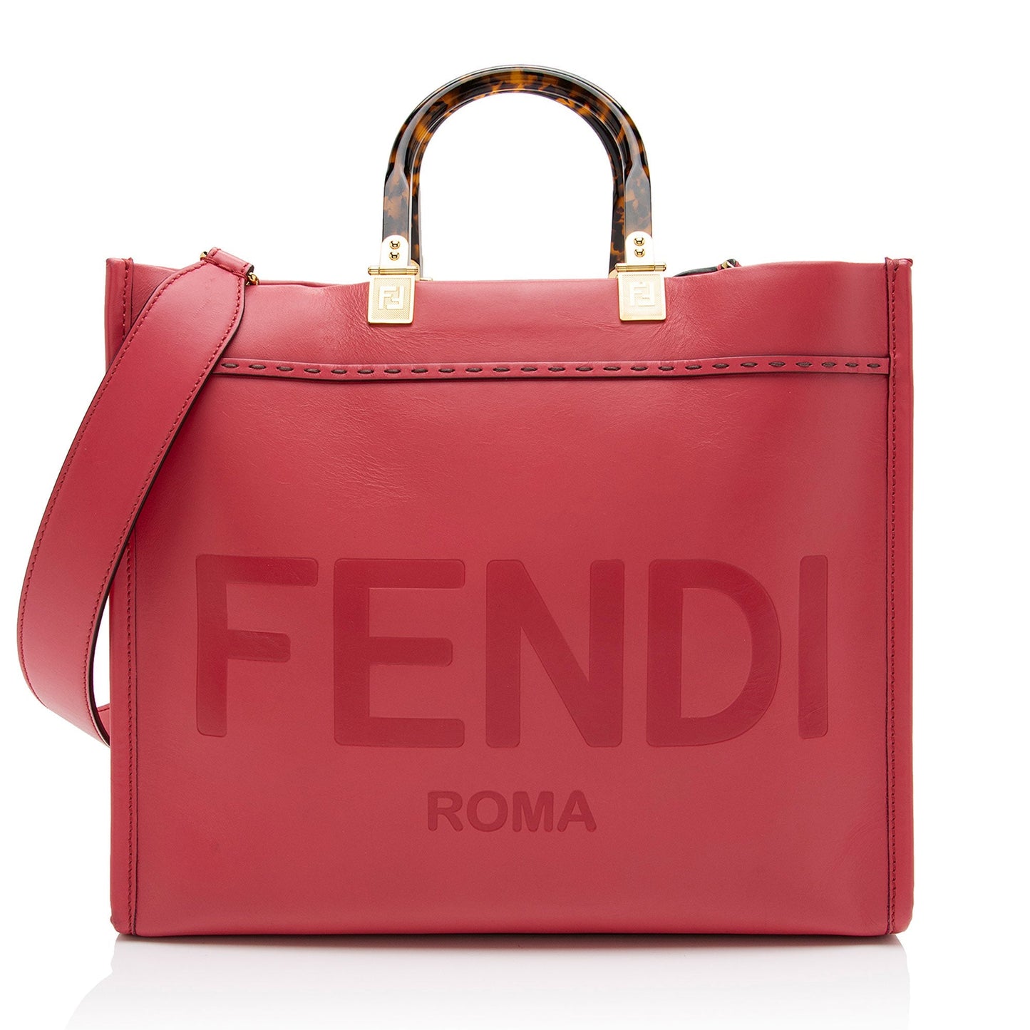 Luxury FendiLeather Sunshine Medium Shopper Tote (SHF-YOn37K)