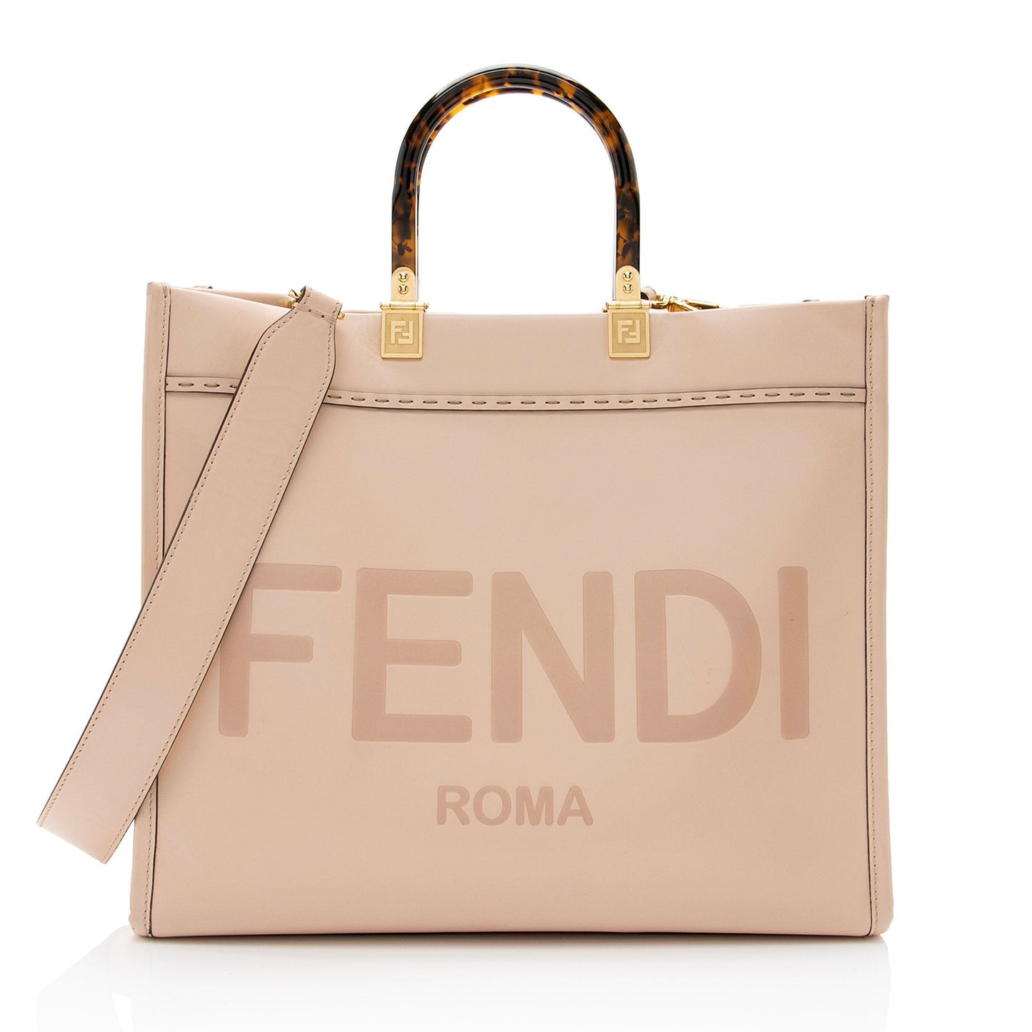 Luxury FendiLeather Sunshine Medium Shopper Tote (SHF-TLlb2r)