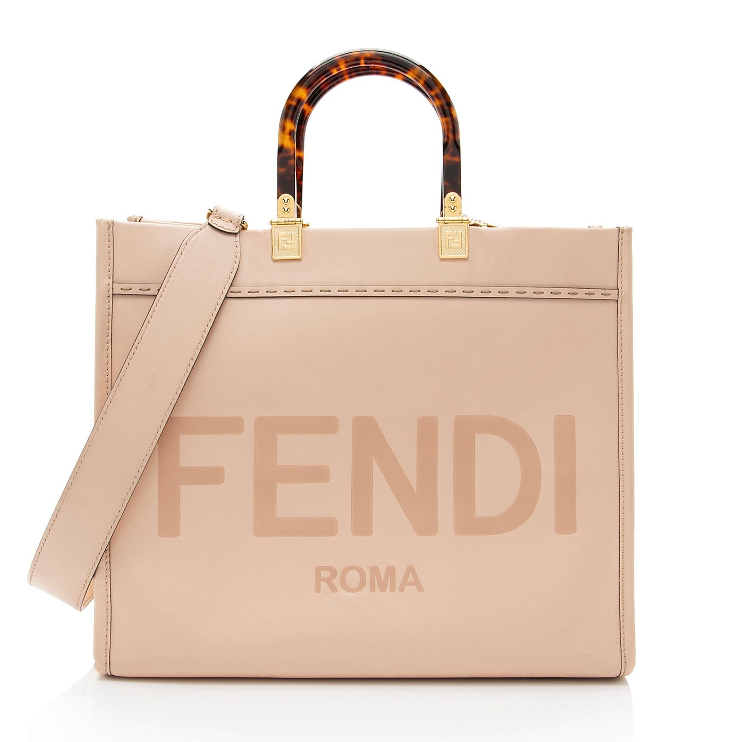 Luxury FendiLeather Sunshine Medium Shopper Tote (SHF-BvSOLv)