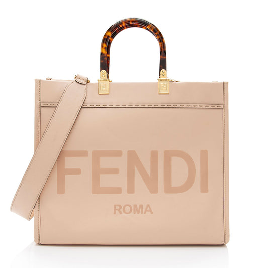 Luxury FendiLeather Sunshine Medium Shopper Tote (SHF-BvSOLv)