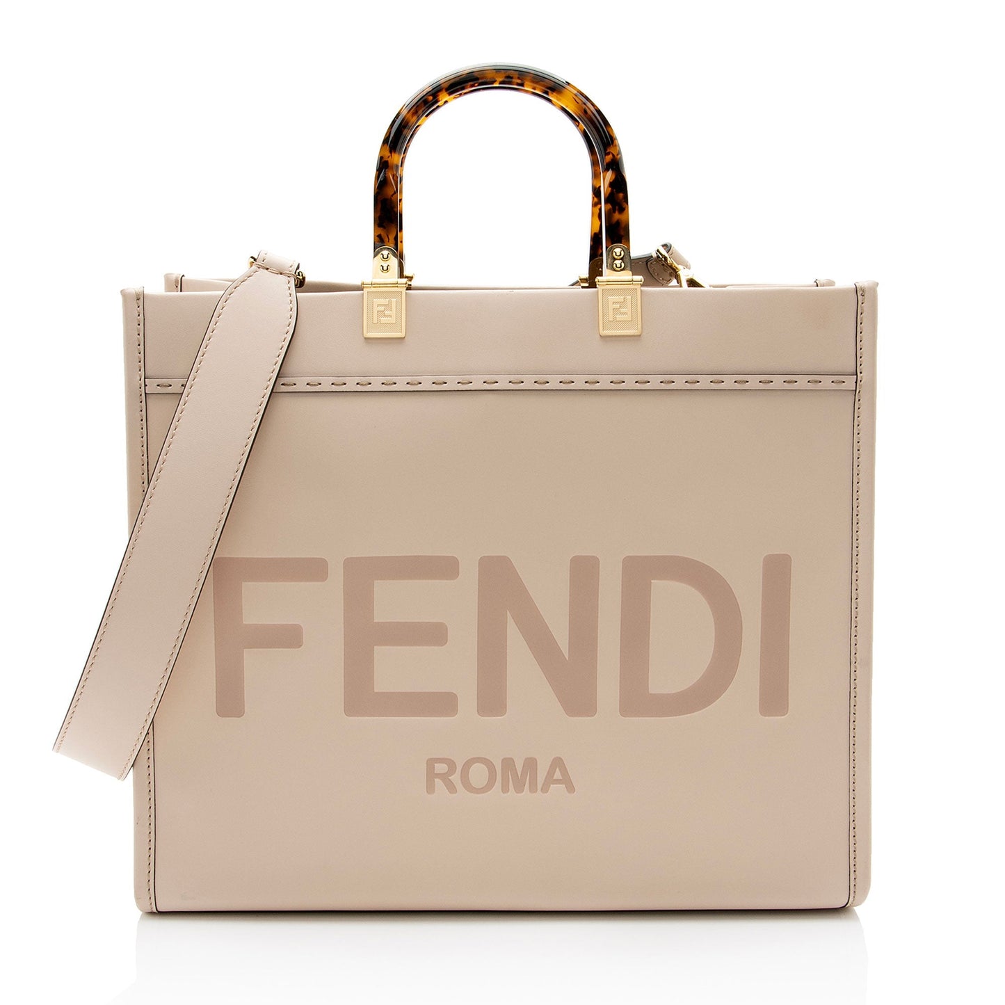Luxury FendiLeather Sunshine Medium Shopper Tote (SHF-VVIsQc)
