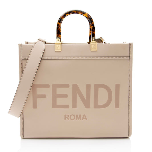 Luxury FendiLeather Sunshine Medium Shopper Tote (SHF-VVIsQc)