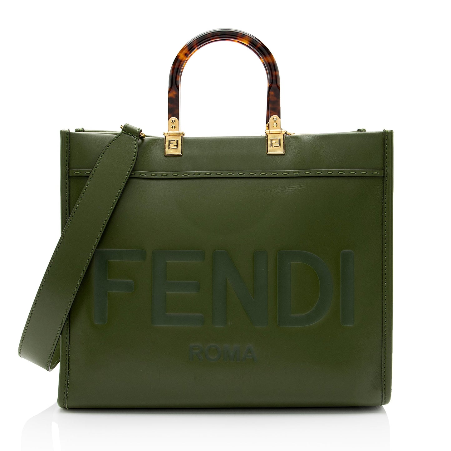 Luxury FendiLeather Sunshine Medium Shopper Tote (SHF-TeDYFF)