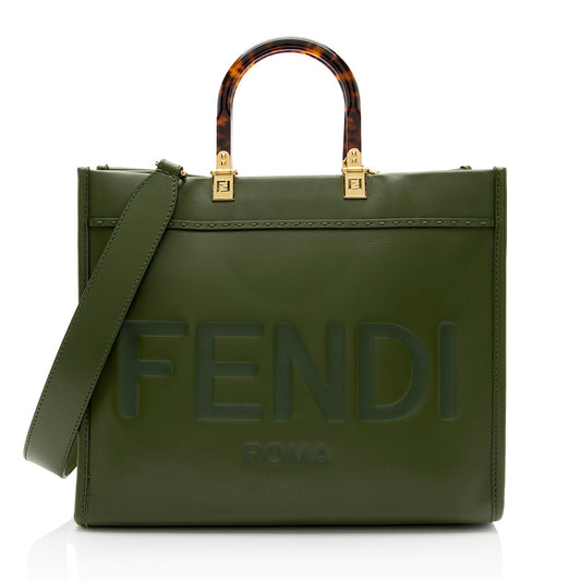 Luxury FendiLeather Sunshine Medium Shopper Tote (SHF-TeDYFF)