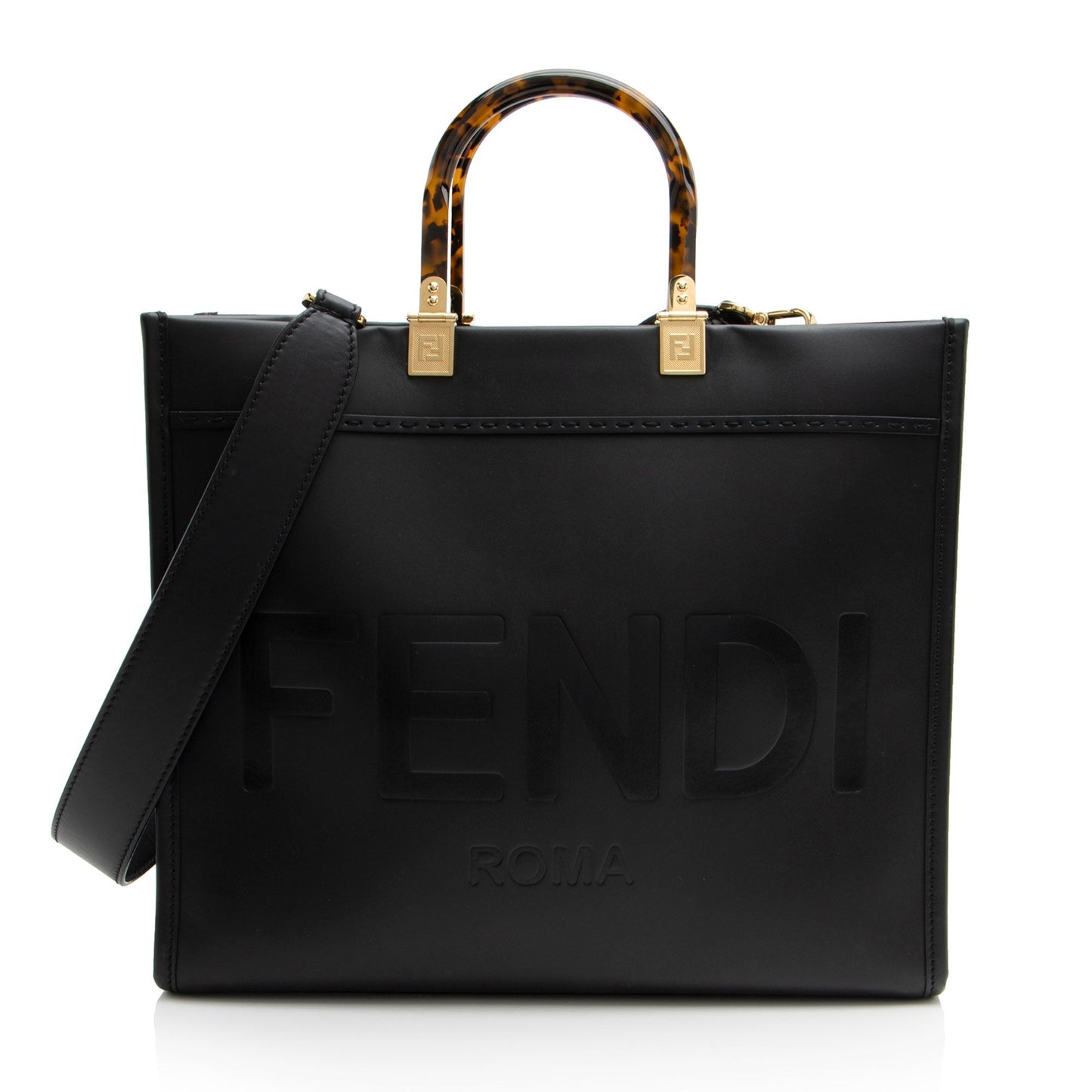 Luxury FendiLeather Sunshine Medium Shopper Tote (SHF-YNCjlf)