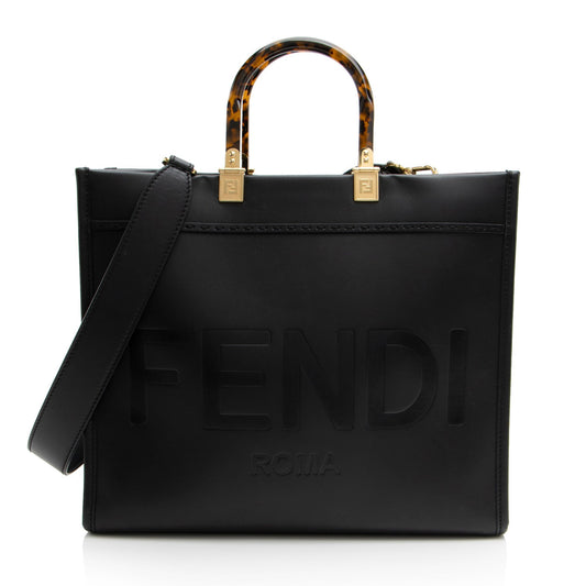 Luxury FendiLeather Sunshine Medium Shopper Tote (SHF-YNCjlf)