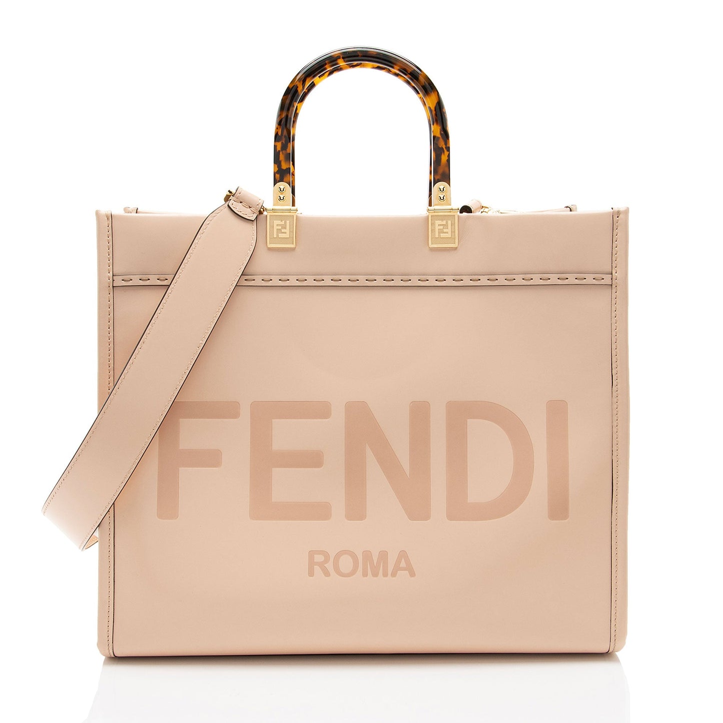 Luxury FendiLeather Sunshine Medium Shopper Tote (SHF-HUEoka)